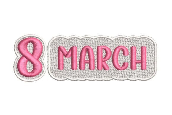 8 March International Women’s Day Embroidery Design