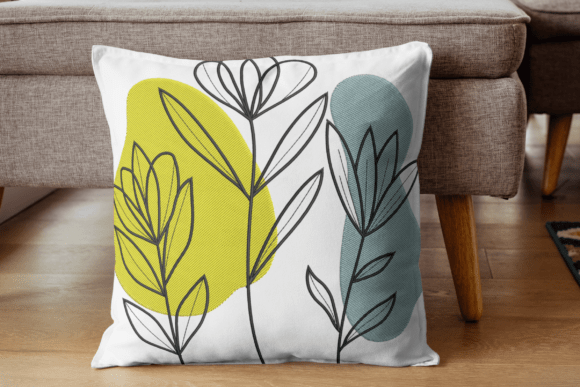 Abstract Floral Outlines Embroidery Design