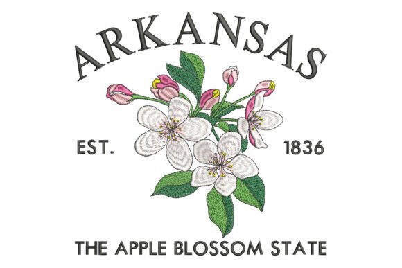 Blooming Arkansas Heritage Embroidery