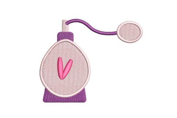 Elegant Perfume Atomizer Bottle Embroidery Design