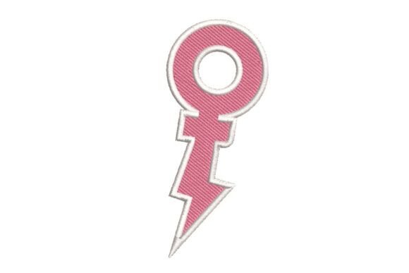 Empowered Female Symbol with Lightning Bolt