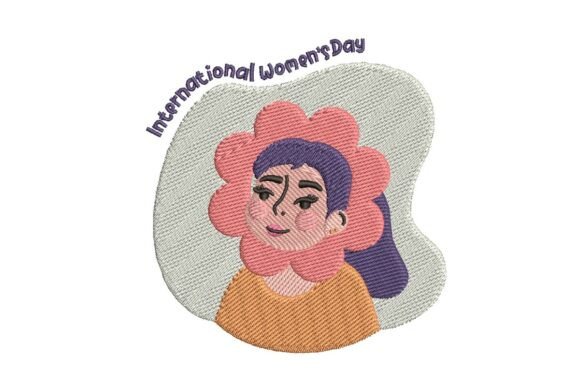 International Women’s Day Floral Portrait Embroidery