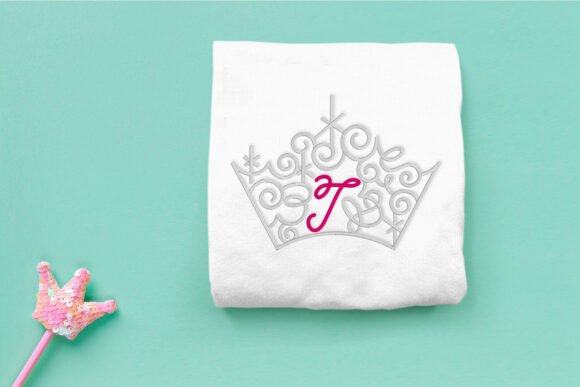 Magical Tiara with Letter T Embroidery