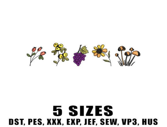 Nature Harvest Embroidery Designs