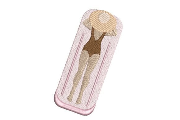 Relaxed Sunbather on Pink Pool Floatie