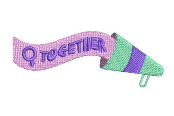 TOGETHER Female Empowerment Megaphone Banner