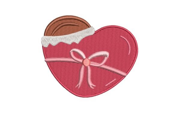 Valentine’s Heart Chocolate Box Embroidery Design