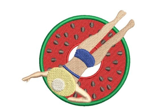 Watermelon Floatie Embroidery Design