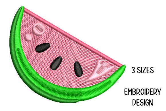 Watermelon Slice Embroidery Design